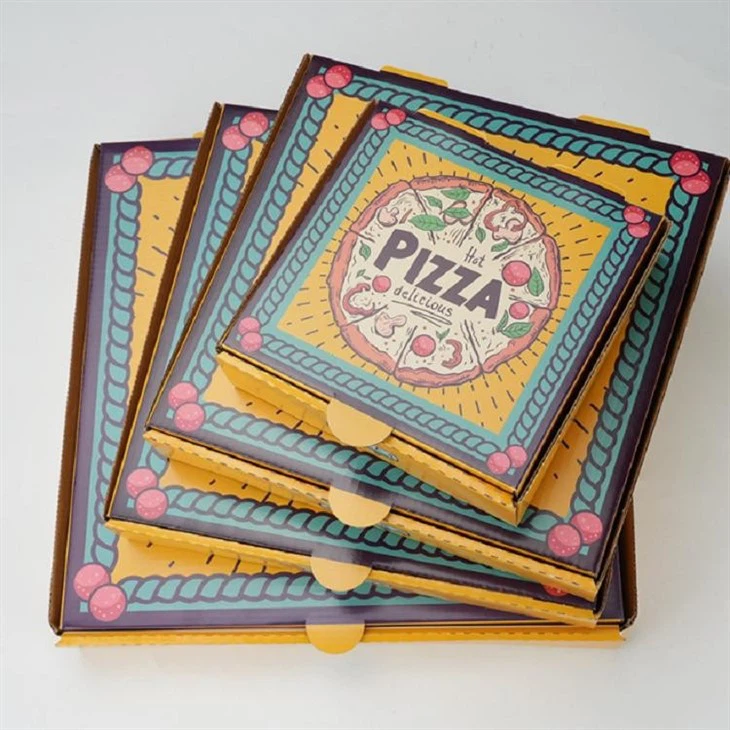 Customized Logo Pizza Box With Eco-Friendly Kraft Paper